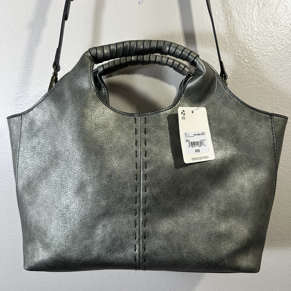 A.n.a Metallic Green/Gray Handbag Purse With Detachableβ Shoulder Strap Bohemian